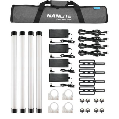 Комплект Nanlite PavoTube II 15XR RGBWW KIT4 четыре светодиодные осветительные трубки с аксессуарами