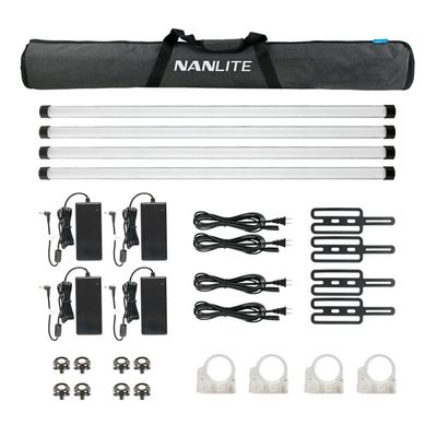 Комплект Nanlite PavoTube II 30X RGBWW KIT4 четыре светодиодные осветительные трубки с аксессуарами